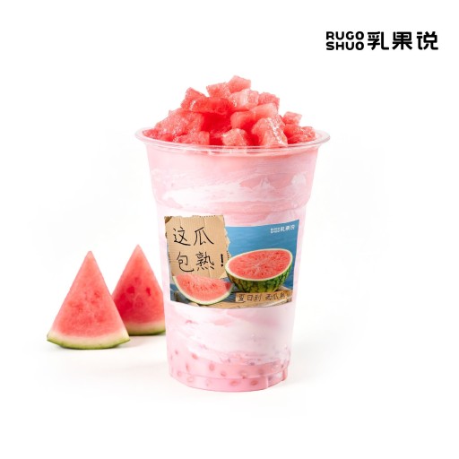 西瓜冰激凌酸奶昔